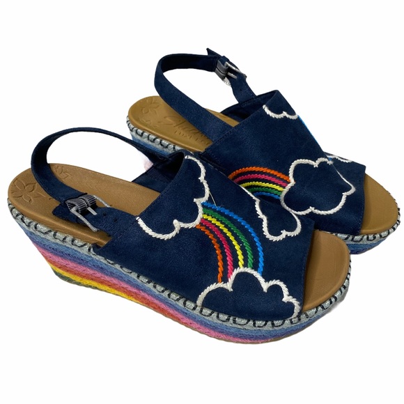 Skechers Shoes - SKECHERS RAINBOW EMBROIDERED CLOUD ESPADRILLES